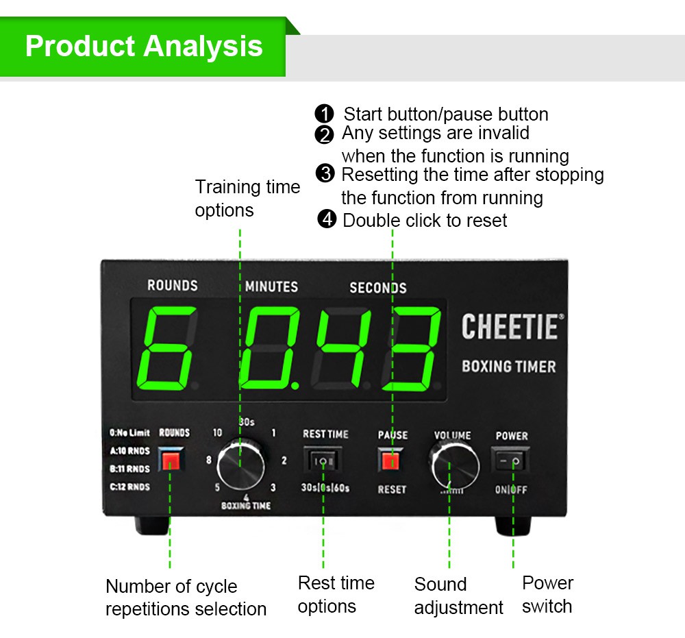 Interval Boxing Timer With Loud Buzzer Interval Boxing Timer With Loud Buzzer