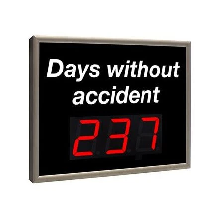 days without accident signs display